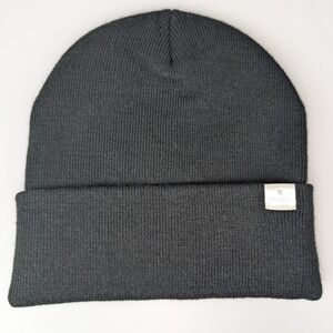 YaniBest Charcoal Gray Ribbed Knit Beanie Satin Lining for Hair Protection